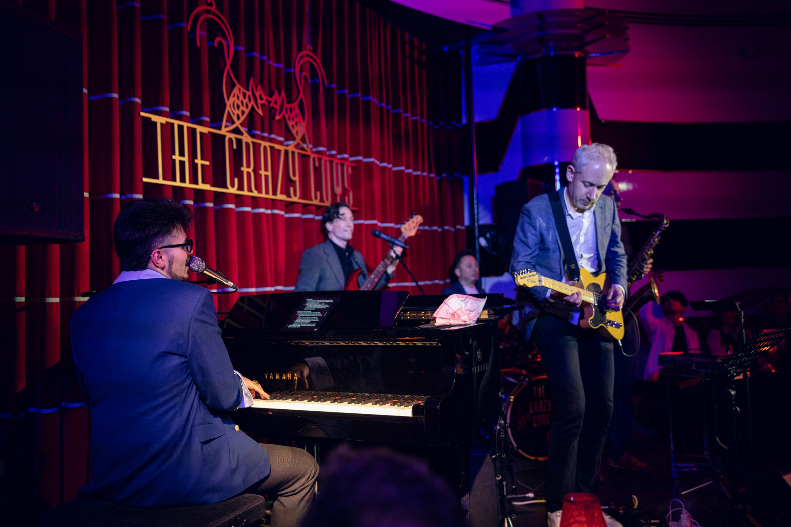 Artist Peter J. Adamson performing live with his band